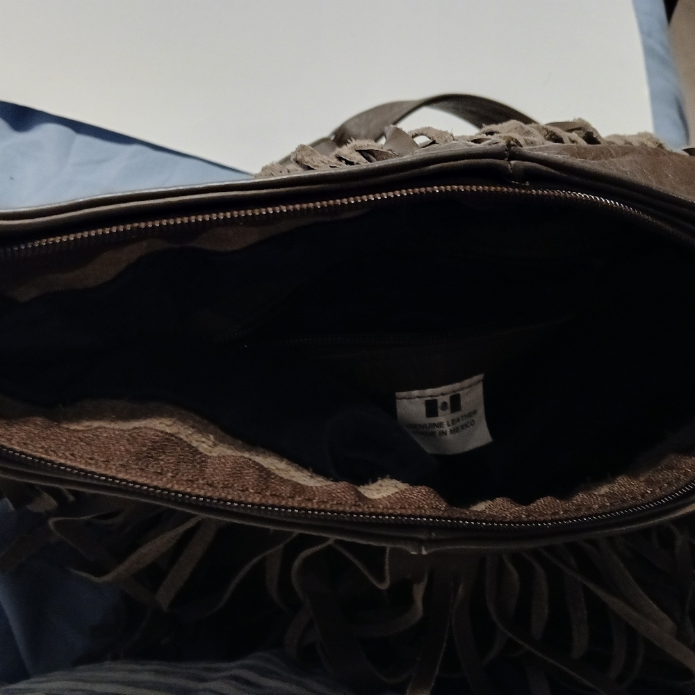 Unbranded Boho Brown Leather Shoulder Bag - Picture 10 of 12